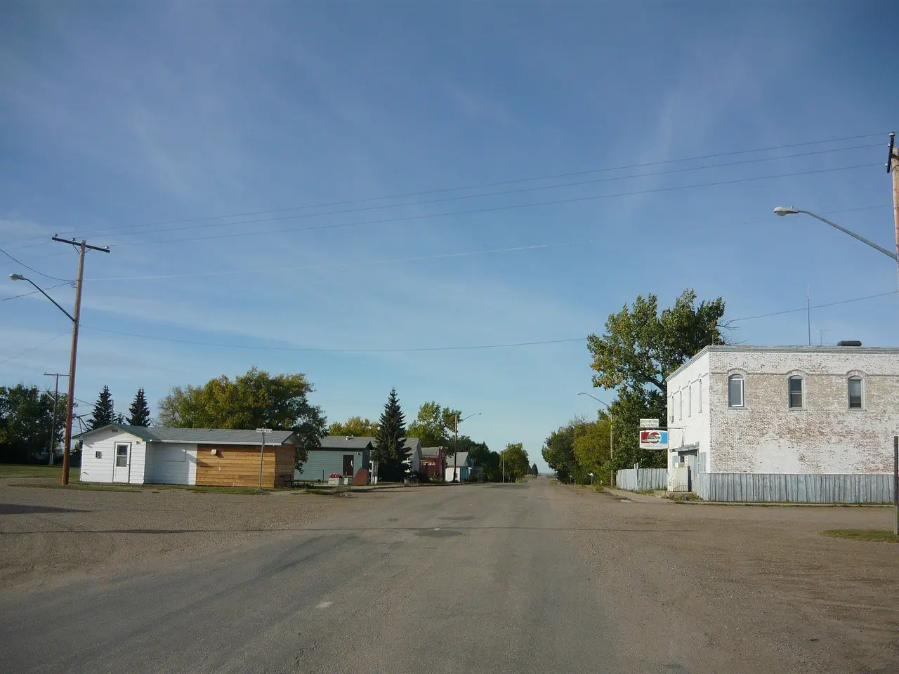 Main Street looking north, with the Maymont Hotel, 2009